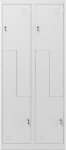 Jan Nowak Social closet BHP four-compartment clothing bag JULIA, 800 x 1850 x 450 mm, szara