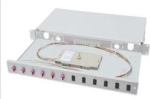DIGITUS LWL Splei&szlig;box 1HE stocked 6x LC DX OM4 grau