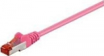 MicroConnect F/UTP CAT6 0.25m Pink PVC, Outer Shield : Foil screening