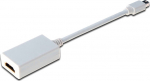 DIGITUS DisplayPortKabel miniDP -> HDMI-A St/Bu 0.15m wei&szlig;