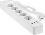 Power Strip InLine Surge 5 sockets 1.5 m White (16491T)