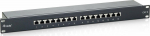 Equip Patchpanel CAT6 16 Port black 19" (1HE)