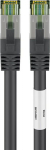 Wentronic CAT 8.1 patch cord 1.0m, S/FTP (PiMF), black LSZH halogen-free, AWG24, 99.9% OFC copper