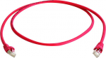 TELEGARTNE Patch cord S/FTP Cat6a (ISO/IEC), 0.5m MP8 FS500, LSZH, red, 1:1