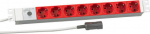 EFB Elektronik EFB 19" 1HE Steckdosenleiste 8xCEE 7/3 rot, Zuleitung C14