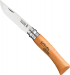 Opinel pocket knife No. 07 carbon w. wood handle