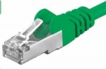 PremiumCord PREMIUMCORD Patch kabel CAT6a S-FTP, RJ45-RJ45, AWG 26/7 1m zelen&aacute;