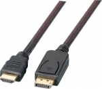 EFB Elektronik EFB-Elektronik - Adapter cable - DisplayPort male latch to HDMI male - 2 m - abgeschirmt - Schwarz - unterst&uuml;tzt 4K 60 Hz (3840 x 2160)