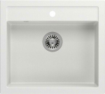 Sink Quadron BILL 110 GraniteQ snow white/steel elements