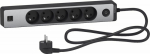 Schneider Electric Odace surge protection power strip 5 sockets 1.5 m szara (ST935U1BA)