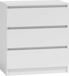 Topeshop Cupboard chest of drawers 3 white color drawers