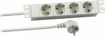 Bachmann Koop PROFIversal - Steckdosenleiste (Rack - mountable) - Wechselstrom 250 V - Eingabe, Eingang power CEE 7/7 - output terminals: 4 (power CEE 7/3)