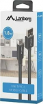 Cable USB Lanberg USB-A - USB-C 1.8 m Czarny (1_816378)