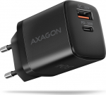 Axagon Sil wallcharger 2x port (USB-A + USB-C), PD3.0/QC4+/PPS/AFC/Apple. 30W total power