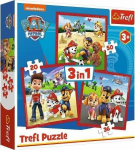 Trefl Puzzle 3w1 Psi Patrol Fun dogs 34867 Trefl