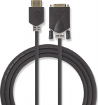 Nedis CCBW34800AT20 - 2 m - HDMI Typ A (Standard) - DVI-D - Gold - 1920 x 1080 Pixel - Anthrazit