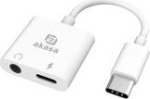 Akasa USB Type-C to 3.5mm Headphone Jack, Charging Adapter - Power Delivery