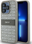 DKNY DKNY DKHCP15XPRTHSLE iPhone 15 Pro Max 6.7'' beige/beige hardcase Leather Mono Stripe & Metal Logo
