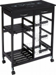 Atmosphera Kitchen cart, multifunctional mobile bar on wheels, 67 x 35 x 81 cm