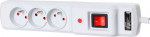 Surge protector Getfort 3A 3m Szara