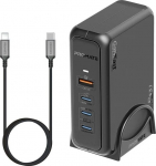 Promate GaNPort-140W GaNFast&trade; Charging station 140W / USB-C PD 3.1 / QC3.0