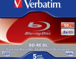 BD-RE Verbatim 50GB 2x, Jewel, Blu-ray Dual-Layer, korduvkirjutamiseks, 1 toorik tavapakendis