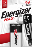 Patarei Energizer MAX PP3 9V, alkaline, &acute;Krona&acute;/6LR61