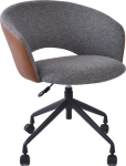 Task chair KARINA with castors, grey/light brown