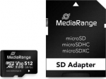MediaRange SD MicroSD Card 512GB UHS-1 Cl.10 with. Adapter