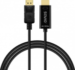 SAVIO Kabel Display Port do HDMI CL-189 4K 60Hz, 1.5m