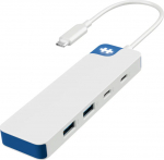 Hyper HyperDrive Flex 4 Port USB-C Combo Hub, White/Blue | HD5200BUGL