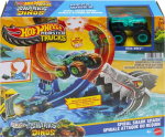 Mattel Hot Wheels Monster Trucks: Sharks VS. Dinos - Spiral Shark Smash Playset (JFR08)