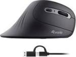 Equip ergonomic Maus USB-A/-C Stker 1.80m Right black