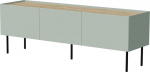 Cama MEBLE Cama FELLINI TV cabinet 150x40x52 olive + oiled oak top