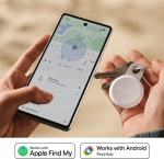 Chipolo LOOP &ndash; Rechargeable Bluetooth Tracker with Silicone Loop for iOS & Android, Chalk, white