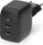 Nedis Toalaadija 2X USB-C, 35W, QuickCharge, must