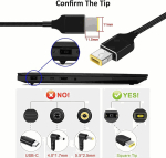 Fusion Accessories USB-C -> Lenovo SquarePin | 18.5V-20V | 100W | 1.8m