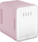 ELLE 4L mini fridge with LED make-up mirror, purple