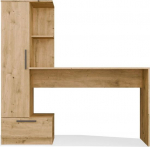 TOP E SHOP COSMO Oak Artisan Desk + Bookcase Set