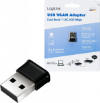 Logilink Adapter wireless USB WLAN, 11ac, 650Mbit
