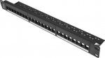 Lanberg Patch Panel empty 24 port 1U 19" do Keystone modules black - Patch Panel empty 19"/1U do Modules keystone, 24 ports, czarny