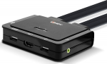 LINDY 2 Port HDMI 2.0 18G, USB 2.0 KVM Switch with Audio
