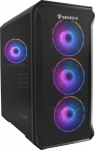 GNS Genesis Irid 503 V2 ARGB - Micro Tower | czarna | window | no power supply | 2 x USB 2.0, 1 x USB 3.0, 2 x Jack | 430mm x 210mm x 430mm | 4 x wen 120mm | backlight aRGB