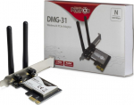 Inter-Tech Wi-Fi 4 PCIe Adapter DMG-31 2T2R Antenne 300Mbps retail