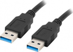 Lanberg kabel USB-A 3.0 M/M 0.5m czarny - kabel Lanberg USB 3.0 - USB-A 0.5m M/M czarny