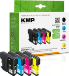 KMP MULTIPACK B78V - 4er-Pack - Schwarz, Gelb, Cyan, Magenta - compatible - Box - Ink Cartridge (Alternative zu: Brother LC1100BK, Brother LC1100C, Brother LC1100M, Brother LC1100Y)