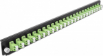 Delock Rack mounting plate for fiber optic splice box - front - LC MM X 24 - hellgr&uuml;n - 1U - 48.3 cm (19")