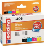 EDDING EDD-406 - Kompatibel - Schwarz - Cyan - Magenta - Epson - Multipack - Stylus D 68 Stylus D 88 Stylus D 88 Plus Stylus DX 3800 Stylus DX 3850 Stylus DX 3850 Plus Stylus... - 4 St&uuml;ck(e)