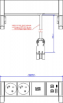 Bachmann DESK 2 - Steckdosenleiste - included mounting bracket