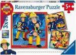Ravensburger Puzzle 3x49 Fireman Sam to the rescue!